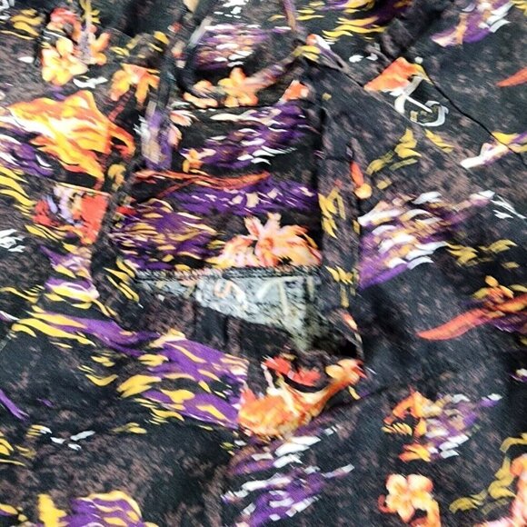 Free People Linen Beach Party Tie Shoulder Midi Dress Size 10 Tropical Printed - Picture 14 of 16